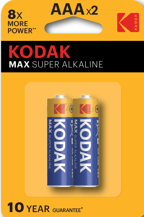 Батарейка ААА KODAK Max Super Alkaline алкалиновая 2 штуки